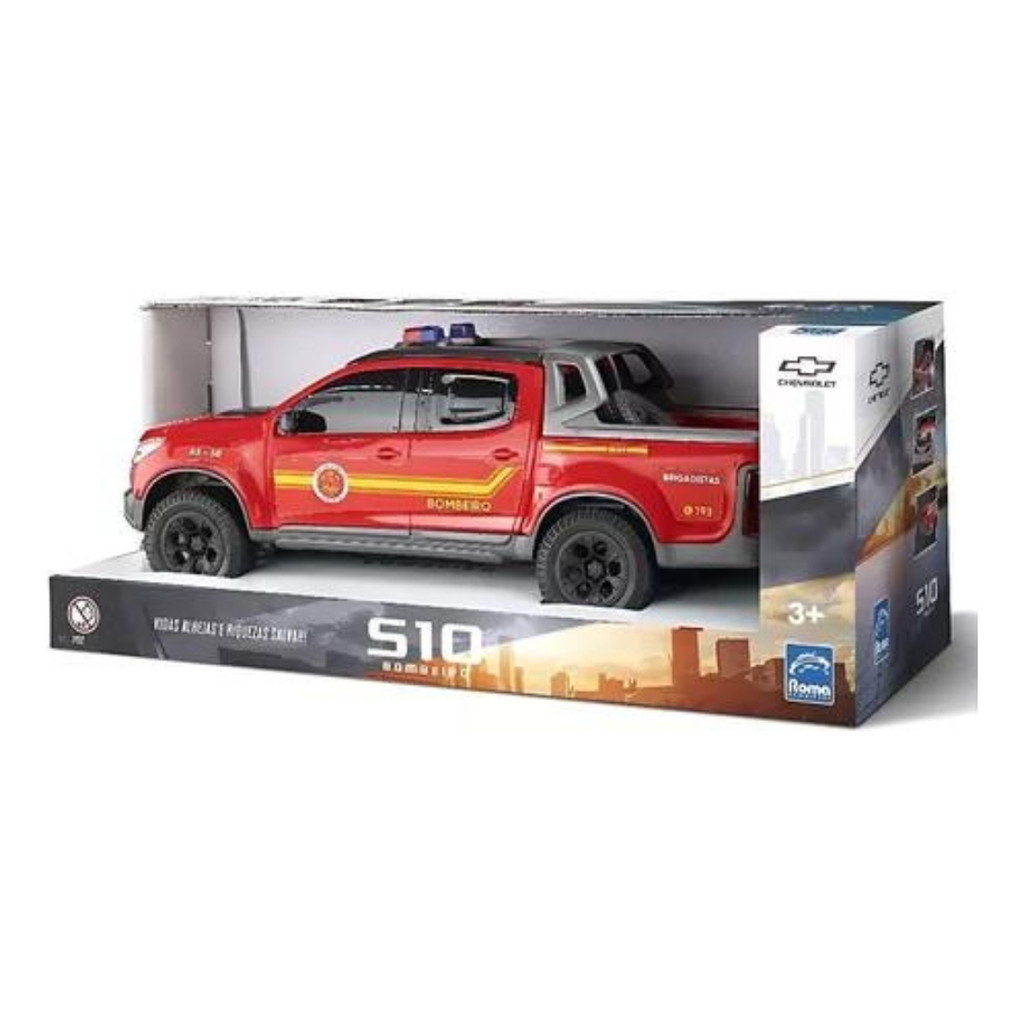 Carrinho Pickup S10 Bombeiros Miniatura