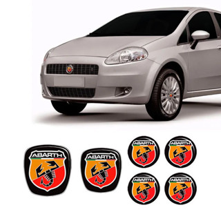 Kit 6 Adesivos Emblemas Abarth Fiat Punto 2007 Até 2017 em Oferta na Shopee