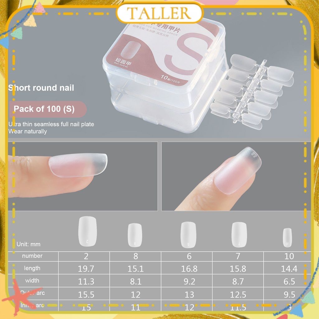 100patch/1 caixa Nail Art Extend Nail Patch Sem arranhões Ultra-fino Sem Costura Amígdala Pontas de Unhas Postiças Profissional Durável Ferramenta de Manicure para Loja de Unhas MAIS ALTO