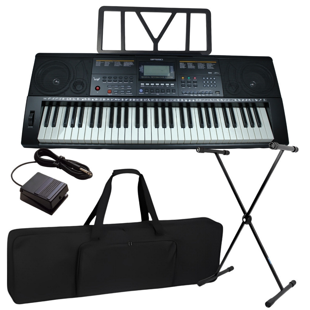 Kit Teclado Musical Bravo Bp550 61 Teclas Sensitivas + Capa Suporte Pedal em Oferta na Shopee