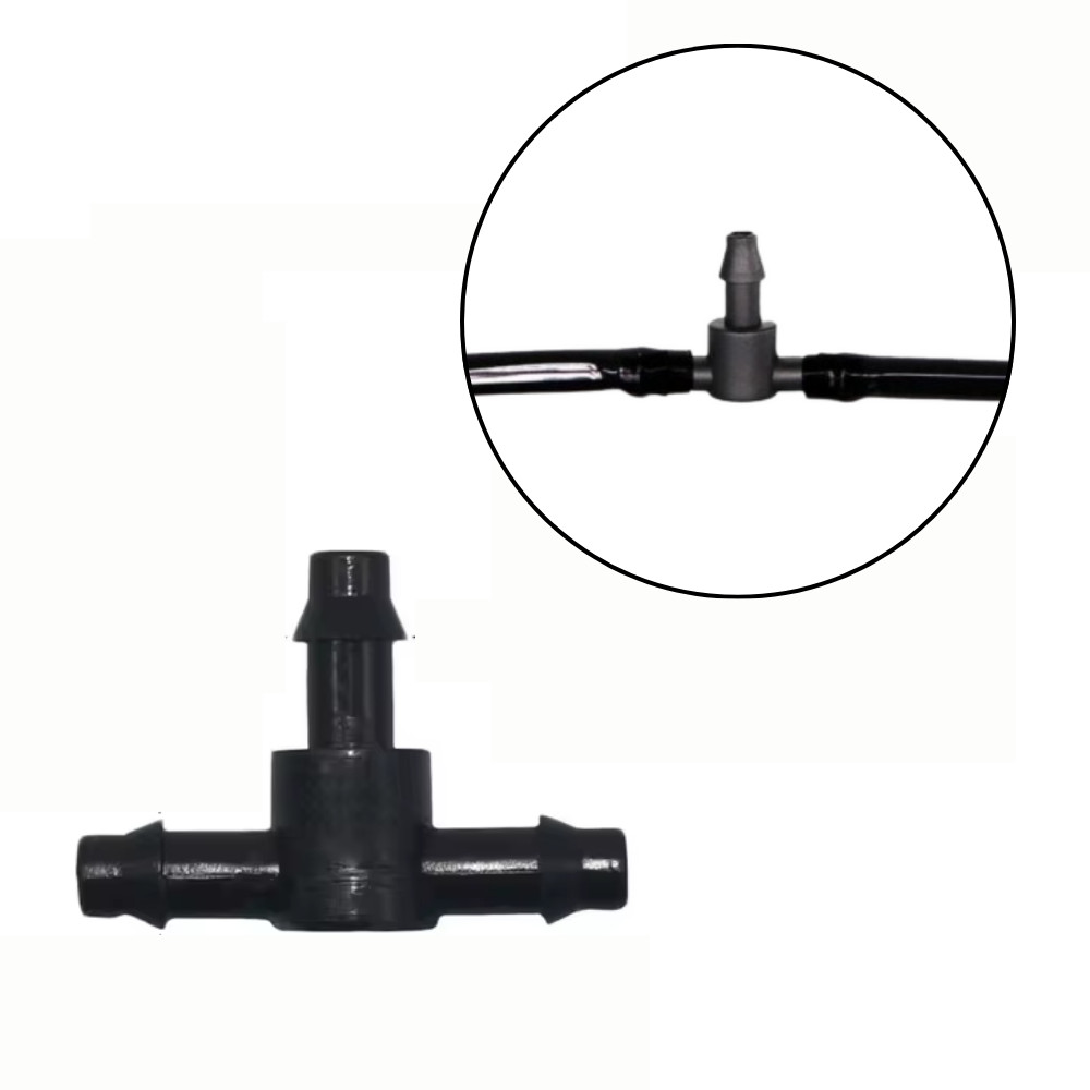 Conector T Tee Para Microtubo de Irrigação 4mm 1/4" 4/6mm 4/7mm De 10 A 50 Unidades