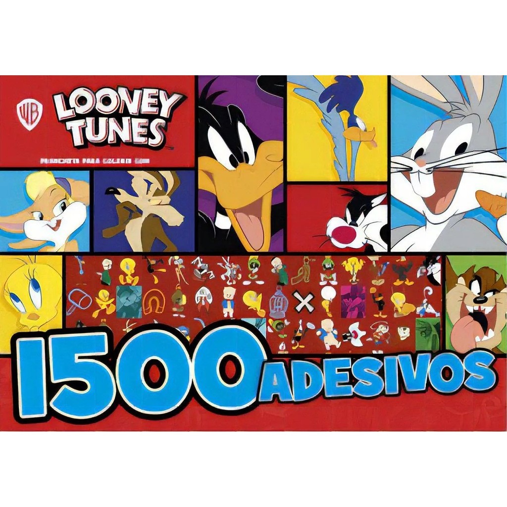 Prancheta Para Colorir com 1500 Adesivos - Looney Tunes