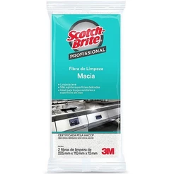 Fibra de Limpeza SCOTCH Brite 3M Branca Macia 2 Unidades
