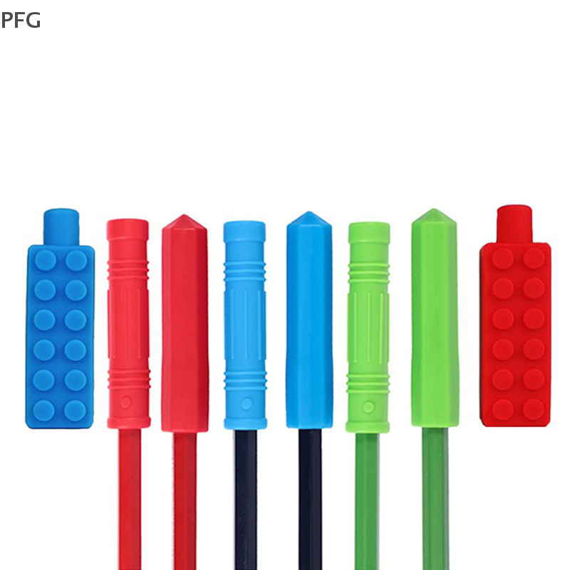 PFG 1Pcs Lápis Mastigável Topper Mordida Silicone Mordedor Sensorial FG em Oferta na Shopee