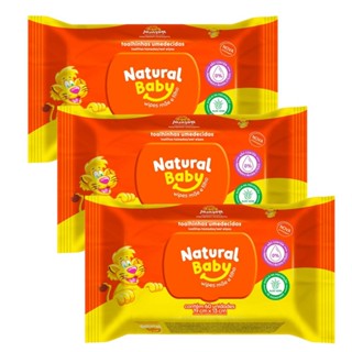 Kit 3 Toalhas Umedecidas Natural Baby Mãe e Filho 50un cada em Oferta na Shopee
