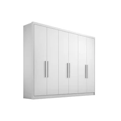 Guarda Roupa Casal 6 Portas e 6 Gavetas Rizon/Linea Branco - Novo Horizonte