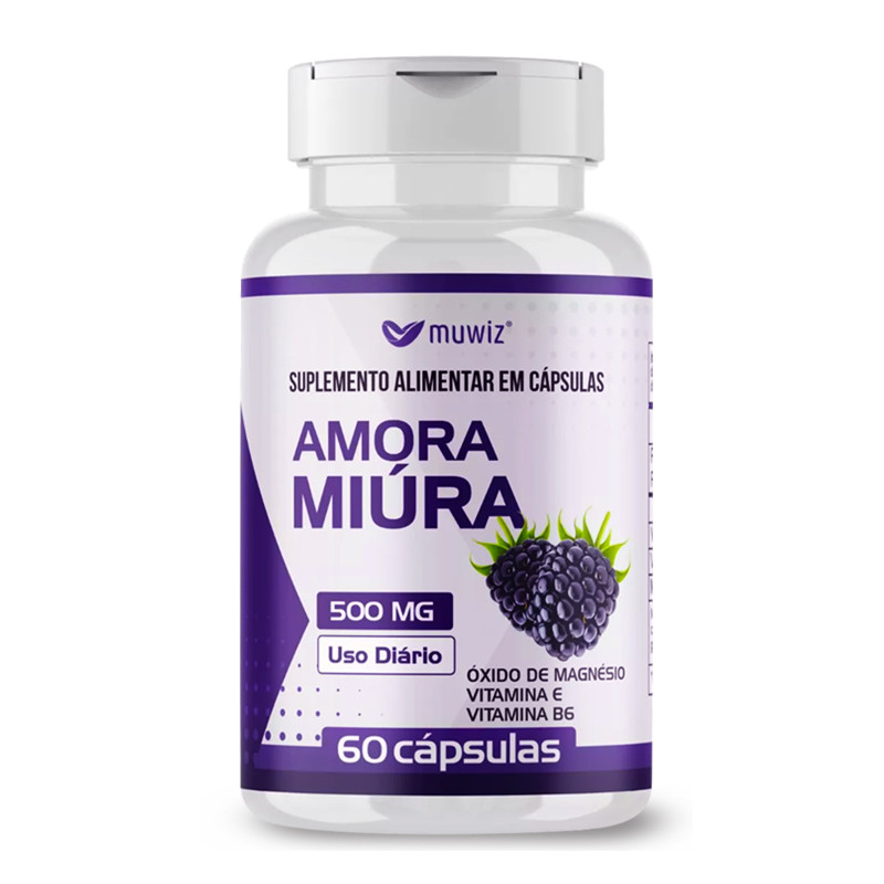 1 AMORA MIÚRA MAGNÉSIO VITAMINA B6 VIT E 60 CÁPS MUWIZ