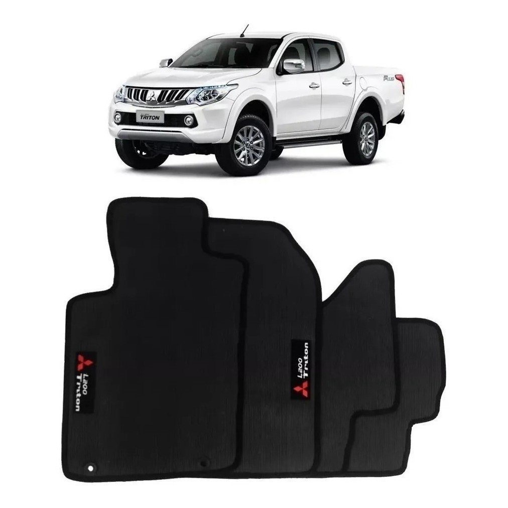 Jogo De Tapete Mitsubishi L200 Triton 2008 2009 2010 2011 2012 2013 2014 2015 2016 2017 2018 2019 2020 Borracha Lavavel