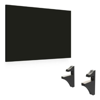 Kit Prateleira MDP 60x25 + Suporte em ABS Brasforma - Preto