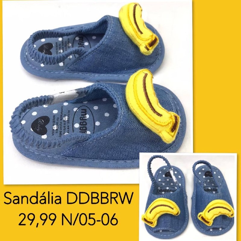 Sandália de Bebê DDBBRW Número 5-6 Recicle Brechó Infantil Mamãe e Bebê