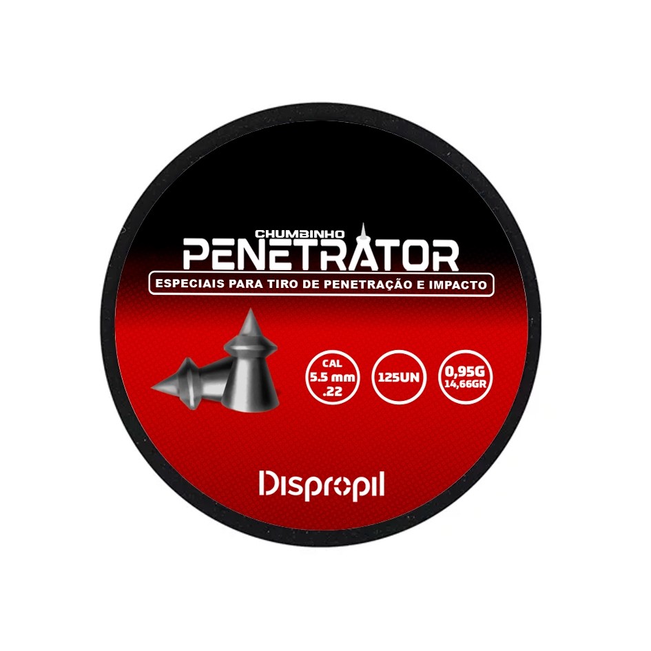 Chumbinho Penetrator 5.5mm 14.66 Grains 125un - Dispropil em Oferta na Shopee