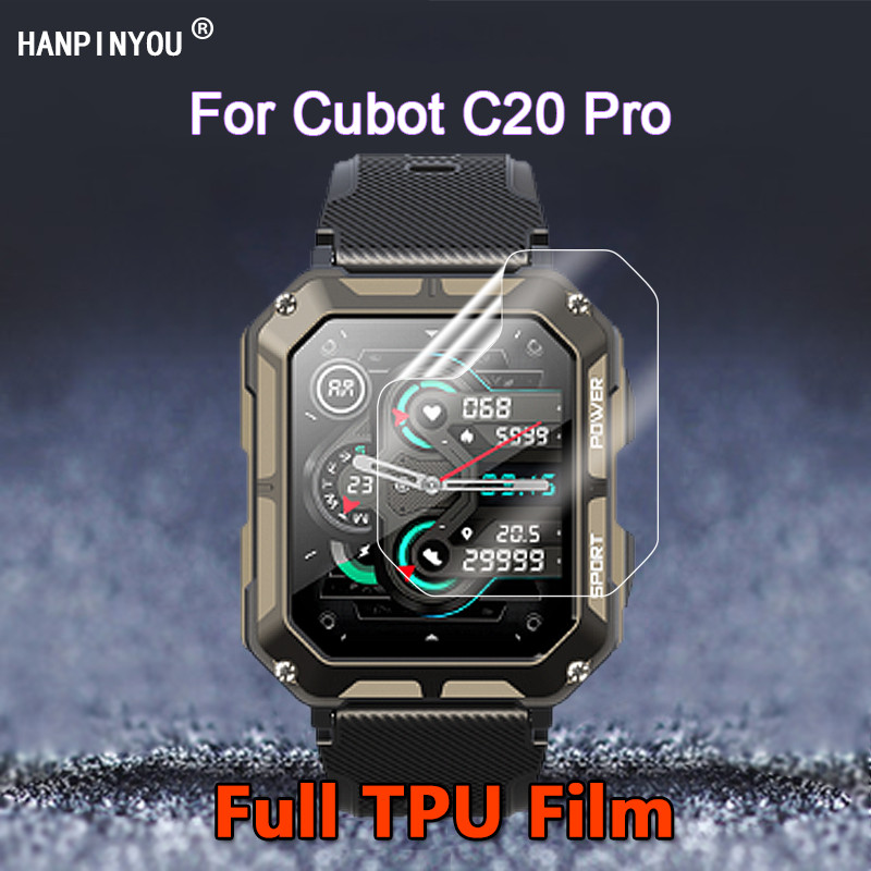 Para Cubot C20 Pro SmartWatch Ultra Slim Clear Soft TPU Film Protector De Tela De Filme Macio-Vidro Não Temperado