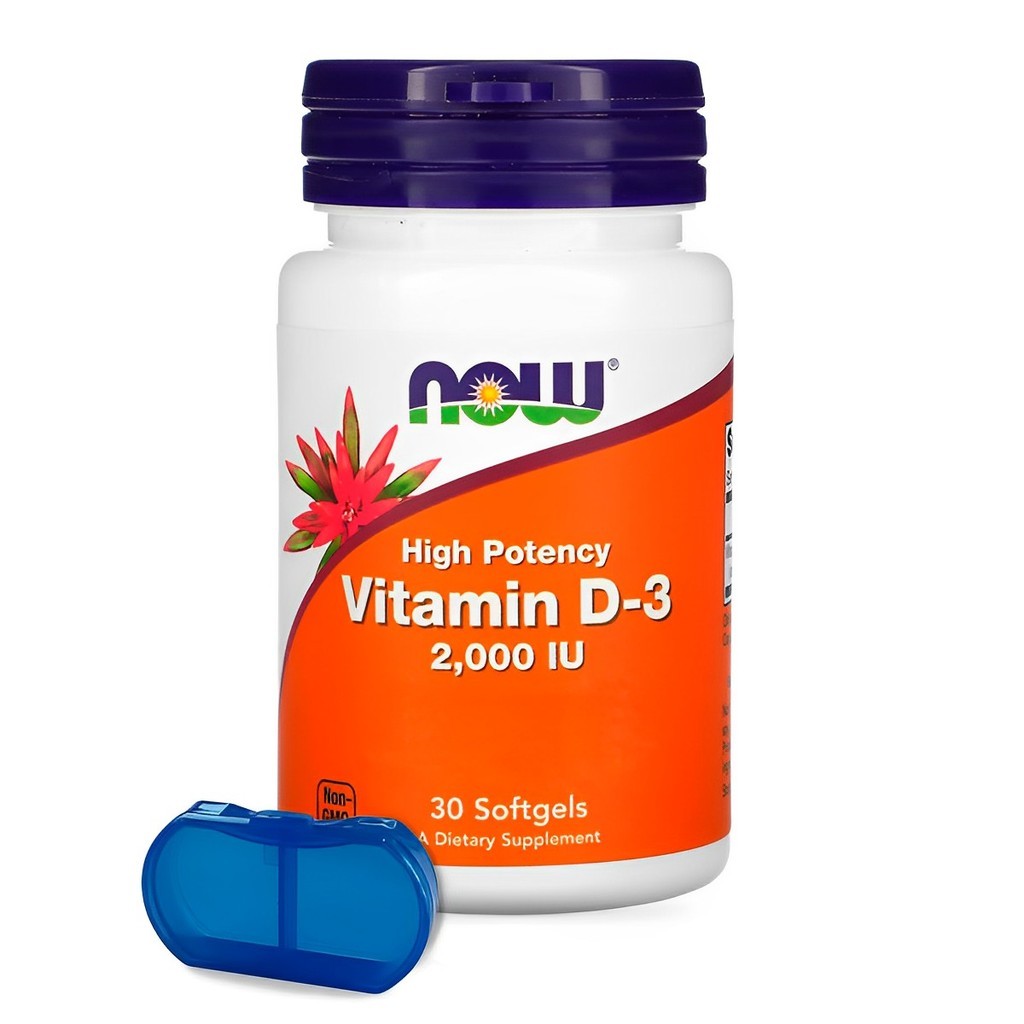 Vitamina D-3 2000IU Now Foods 30 Softgels + Porta Cápsulas em Oferta na Shopee