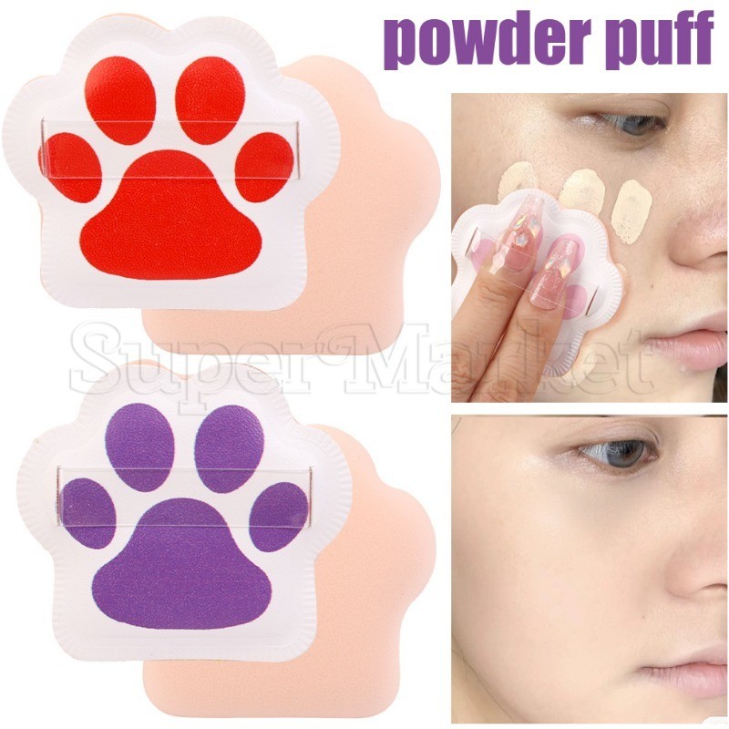 [Featured] Cat Claw Powder Puff-Esponja De Maquiagem Em Pó De Algodão Doce-Foundation Air Cushion-Almofada De Ar Macia , Molhada E Seca , Lavável , Cartoon , Bonito-Acessórios Cosméticos-Ferramenta