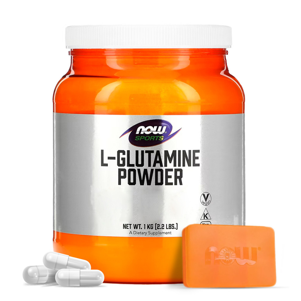 L-Glutamina em Pó Now Foods Sports 1Kg Pó Puro Importado + Porta Cápsulas