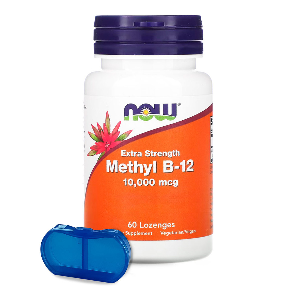 Metil B-12 Now Foods 10000mcg 60past + Porta Cápsulas