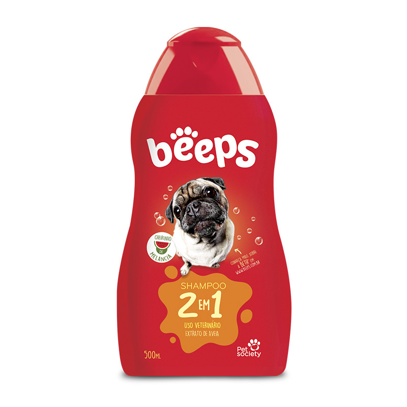 Shampoo Pet Cachorro e Gato Beeps 2 Em 1 - 500mL