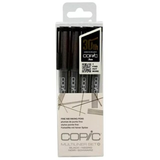 Copic Multiliner - Estojo com 4 Canetas Fine (0,03 - 0,05 - 0,1 - 0,3) em Oferta na Shopee