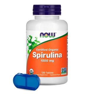 Spirulina 1000 Dupla Força Now Foods 120Tab + Porta Cápsulas em Oferta na Shopee