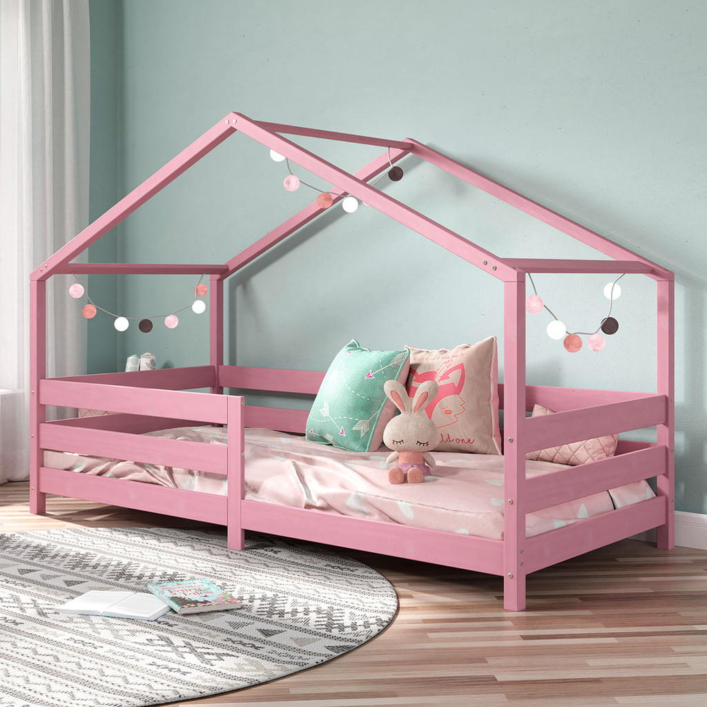 Cama Montessoriana Madeira Maciça Casa com Estrado Rena em Oferta na Shopee