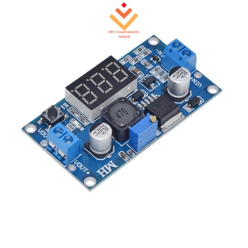 LM2596 DC 4.0 ~ 40 A 1.3-37 Módulo Conversor De Energia Redutor Buck + Voltímetro LED