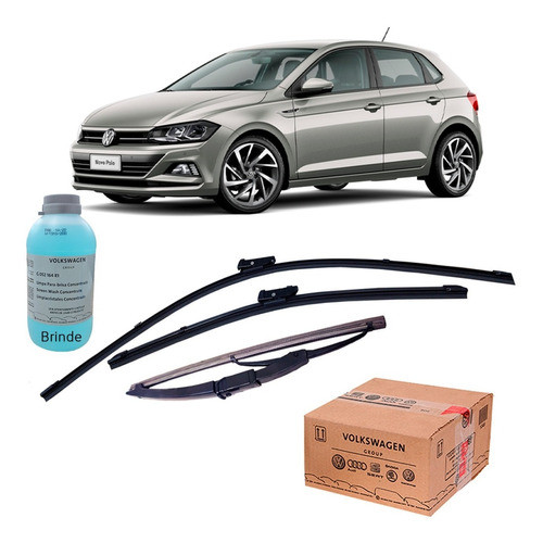 Kit Palheta Dianteira Traseira Original Volkswagen Novo Polo em Oferta na Shopee