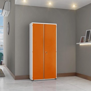 Armário Aço Escritório Fechadura 3 Prateleiras Ea302 Laranja em Oferta na Shopee