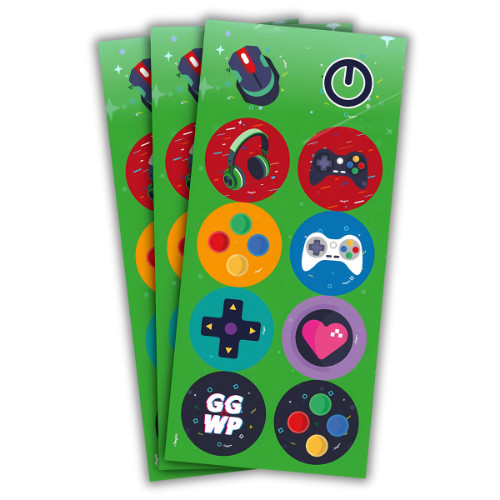 30~150 ADESIVO VIDEO GAMES REDONDO Regina