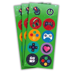 30~150 ADESIVO VIDEO GAMES REDONDO Regina(CHOCO)