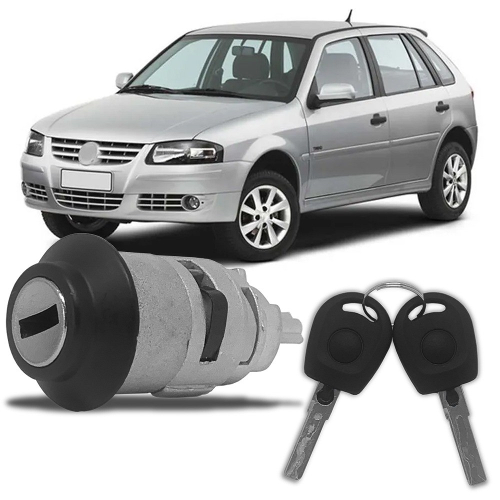 Cilindro Miolo Ignição Chave C/ Alojamento P/ Chip Gol G4 2006 A 2008 2009 2010 2011 2012 2013 2014