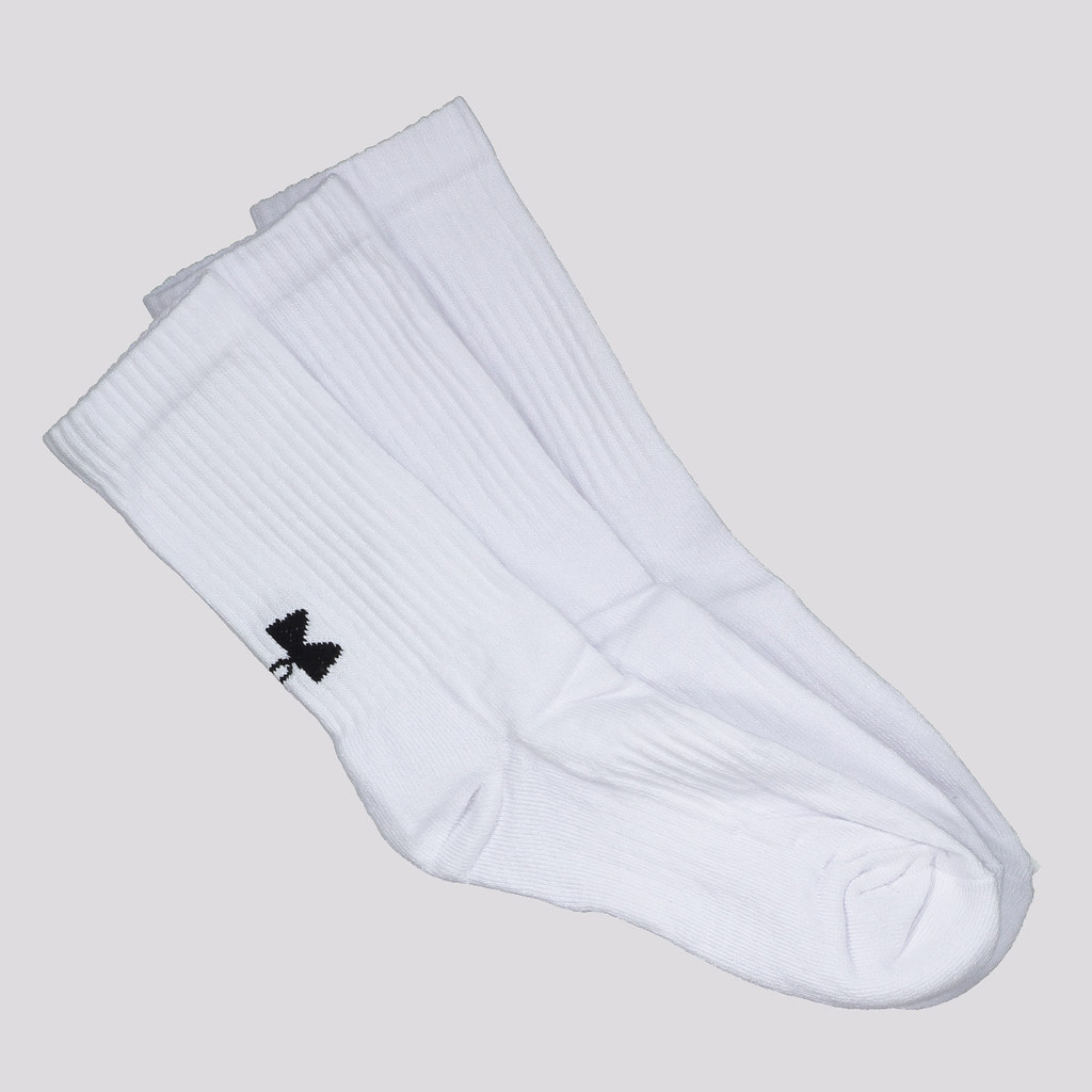 Kit Meia Under Armour Tripack Core Crew 3 Pares Branca em Oferta na Shopee