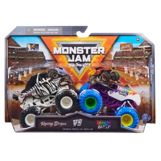 2 Carrinhos Racing Stripes vs Rainbow Blast 1:64-Monster Jam em Oferta na Shopee