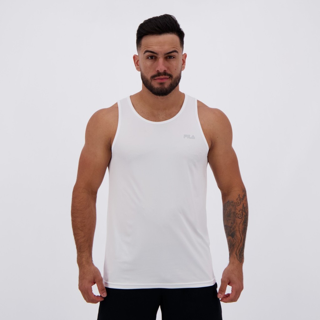Regata Fila Basic Sports Branca e Prata - Men Clothes