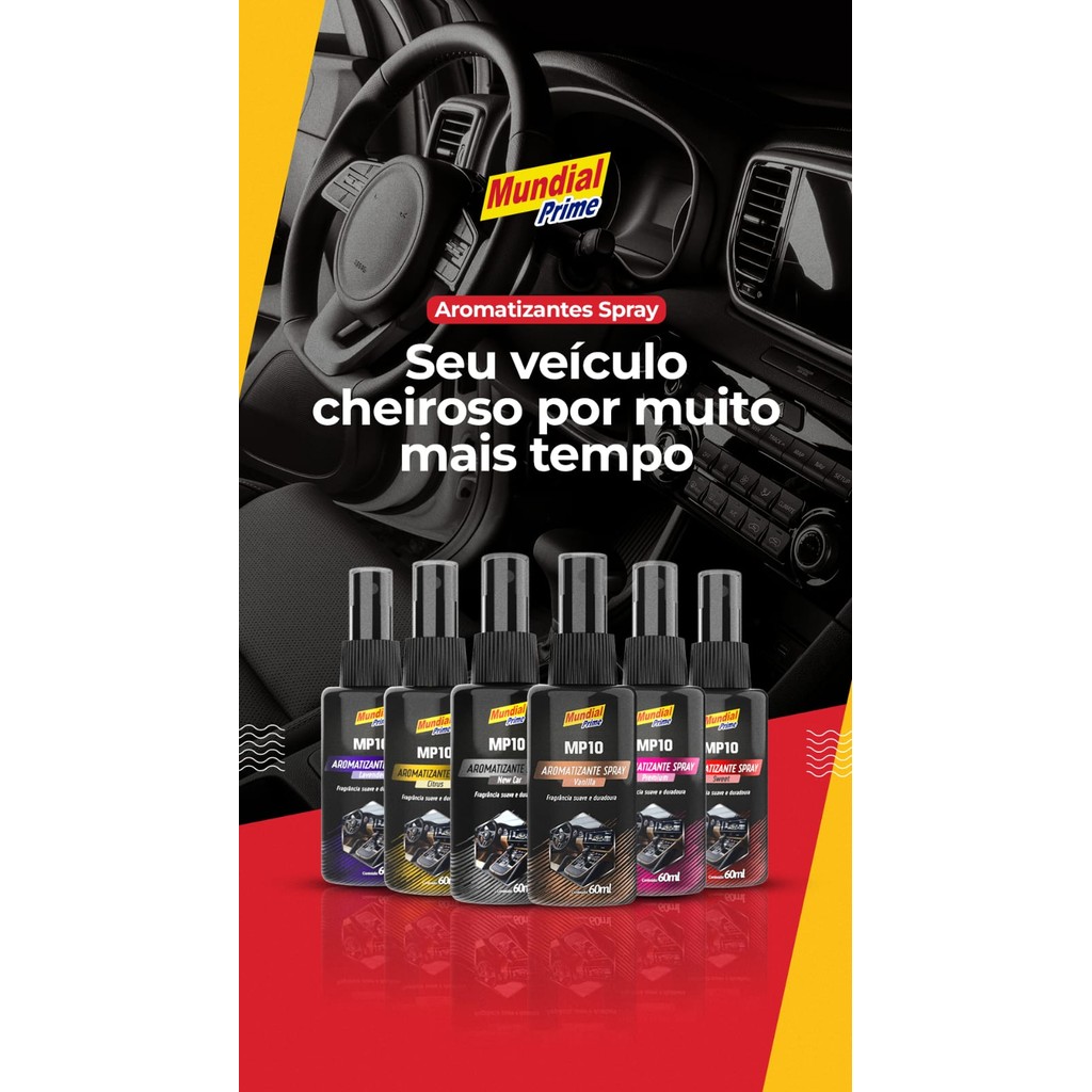 Cheirinho Spray para Carro 60ml Mundial Prime - Aromas em Oferta na Shopee