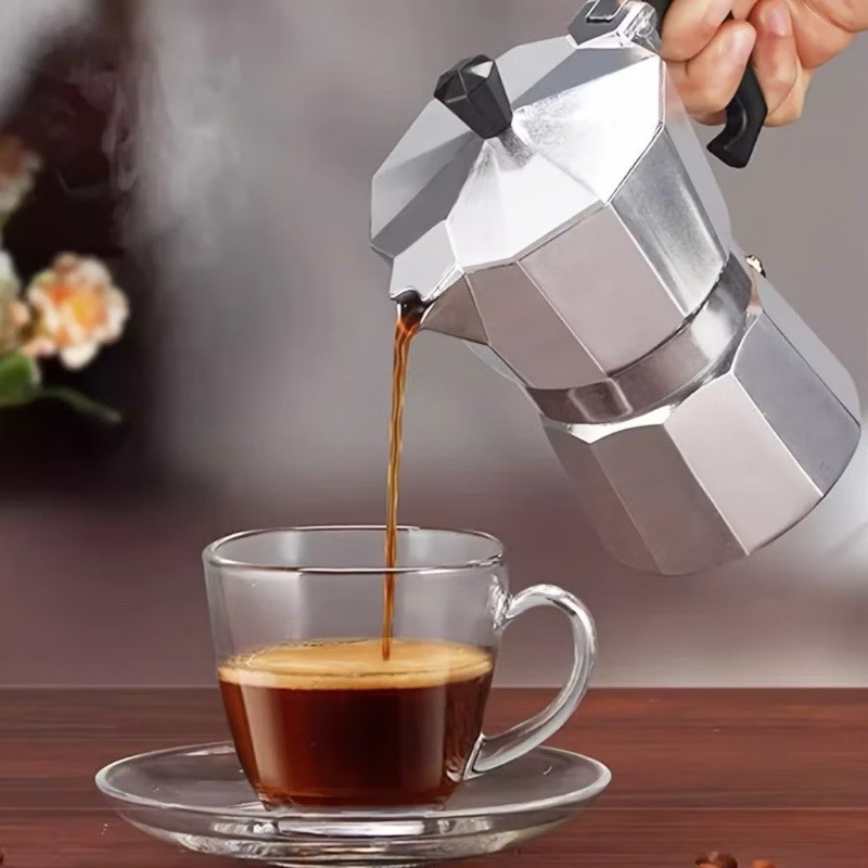 Imagem Cafeteira Italiana Alumínio Café expresso premium Puro 6 xícaras-envio imediato