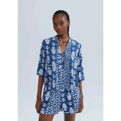 Blusa Feminina Estampada Decote V Manga Bufante Hering