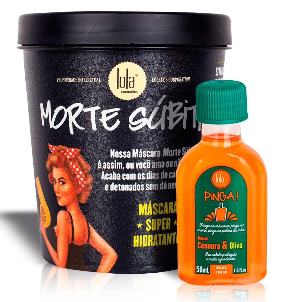 Kit Máscara Morte Súbita + Óleo Capilar Lola Pinga! Cenoura & Oliva