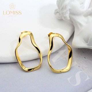 Brinco Delicado Elegante Antialérgico Femininos Redondo Brilho Folheado Ouro 18k a Platina Ondulado Liso em Oferta na Shopee