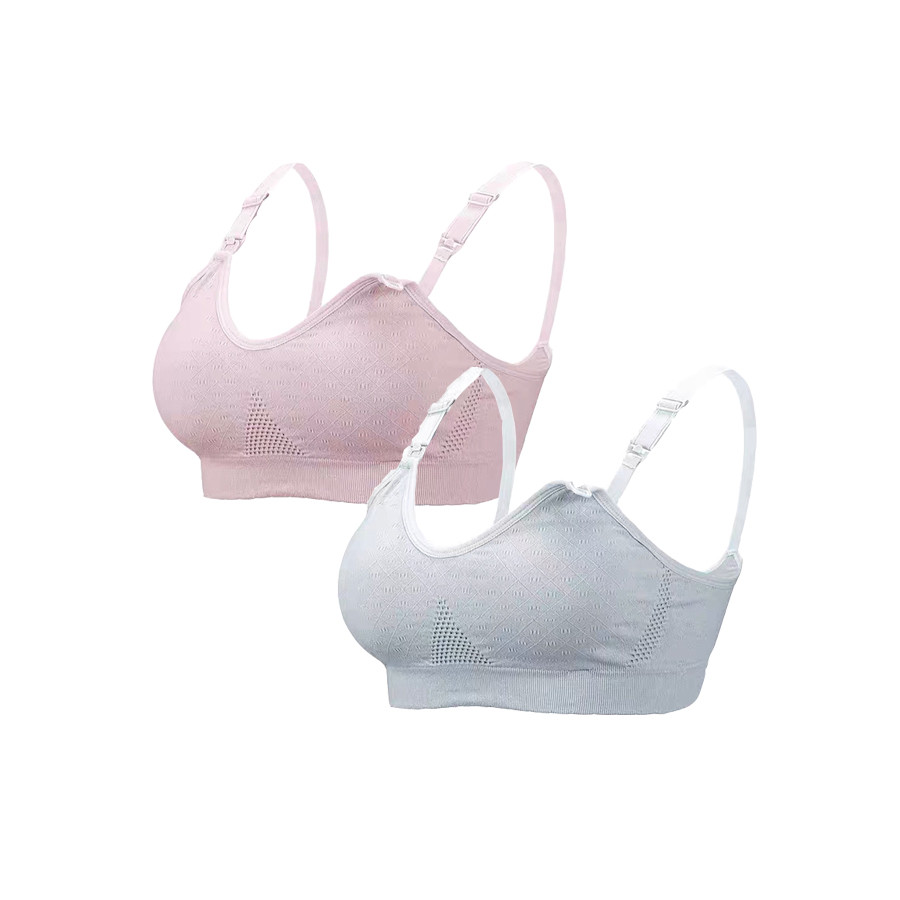 Kit 2 Sutiã Amamentação Bojo Removível Alças Reguláveis