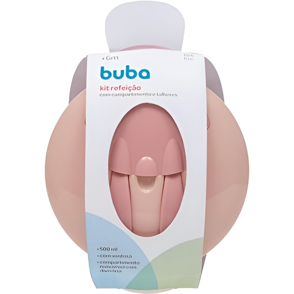 Kit Refeição Bebê Com Divisória Talheres Ventosa Tampa Buba em Oferta na Shopee