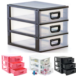 Gaveteiro Organizador De Mesa - Acessórios Brincos Maquiagem Remédio Medicamento Linhas Costura-3 Gavetas