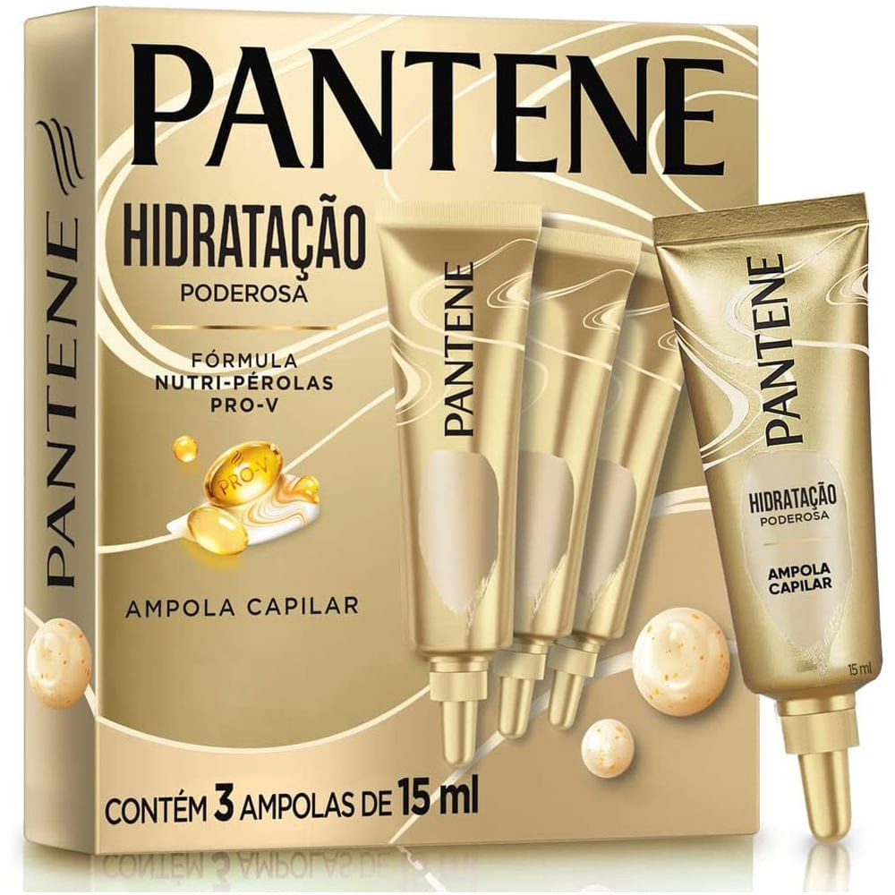 Ampola De Tratamento Pantene Hidratação Poderosa 15ml Com 3 Unidades - Beauty