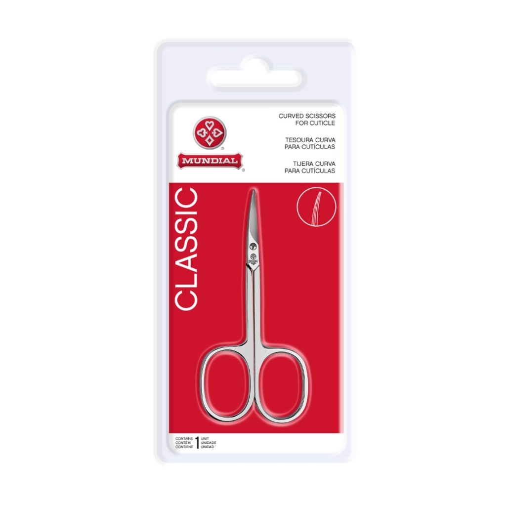 Tesoura Cutícula Unha Curva Classic Aço Inox Mundial 8,9cm em Oferta na Shopee