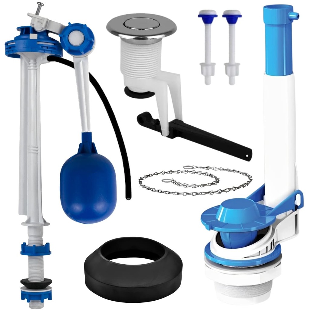 Kit Mecanismo Reparo Completo Universal Acionamento Superior com Boia para Caixa Acoplada Descarga Vaso Valeplast