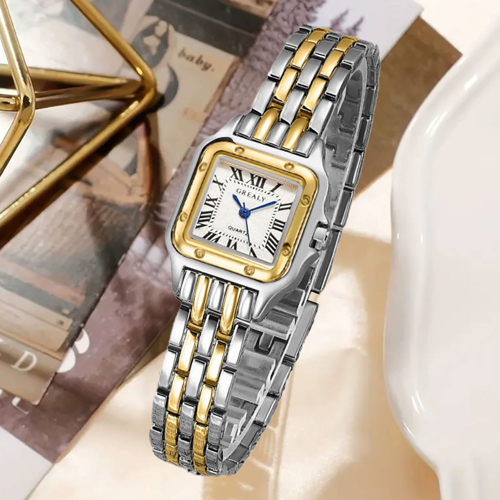 Relógio de quartzo quadrado balão relógio feminino luxo Retro All-Match 30m à prova dwaterproof água diamante incrustado em Oferta na Shopee