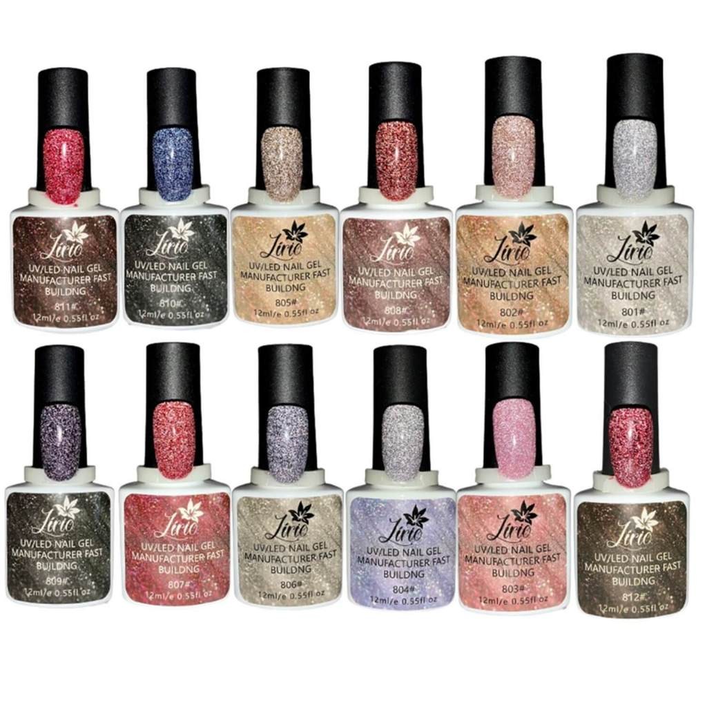 Kit Unhas 3 Esmalte em gel Reflexivo Refletivo Lirio 12ml em Oferta na Shopee
