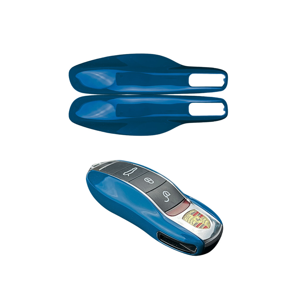 Capa Chave Porsche Lateral SHARK BLUE 718 Boxster  GTS GT4 S