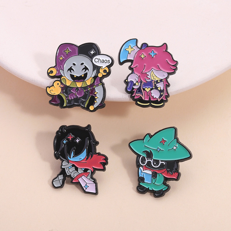 Jogo Deltarune Personagem Broche Dos Desenhos Animados Anime Metal Emblema Moda Roupas Lapela Pino Mochila Acessórios Jó