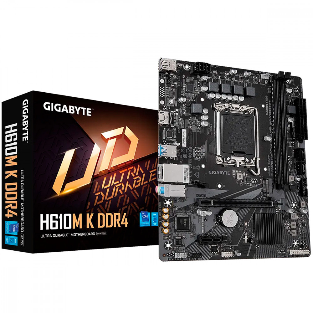 Placa Mãe Gigabyte para Intel H610M K 2xDDR4 mATX LGA 1700 - Computers & Accessories