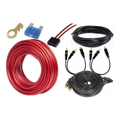 Kit Fiação Instalação Modulo Taramps 800x4 800.4 800w 6mm